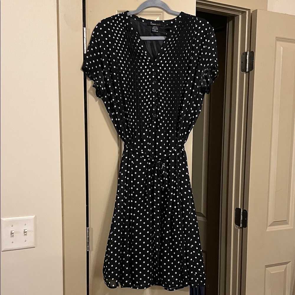 Robert Louis Black and White Polka Dot Mini Dress